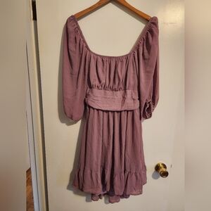 BNWT Purple Ruffle A-Line